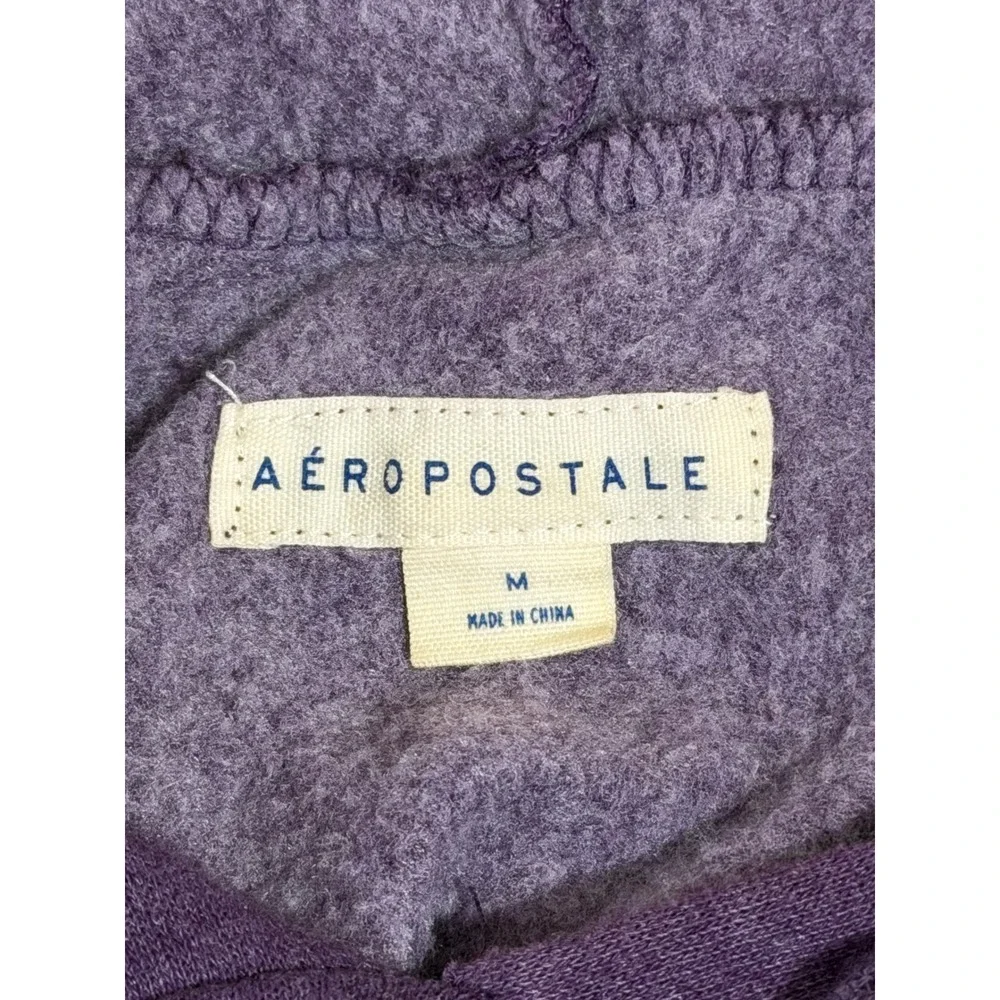 Vintage Aeropostale Purple Graphic Hoodie Sweatshirt Women's Size Medium